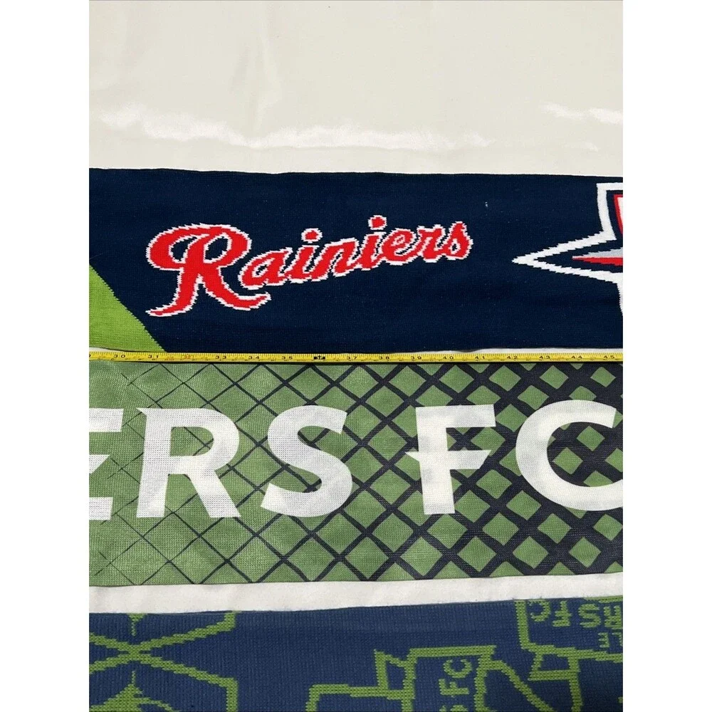 Seattle Sounders FC Scarf Lot Of 3 ( 1 Is Hybrid With Rainiers) Mixed Brands